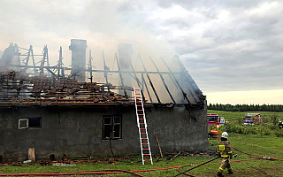 Tragiczny pożar pod Bartoszycami. W zgliszczach znaleziono dwa ciała